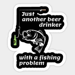 Fishing and Beer Sticker